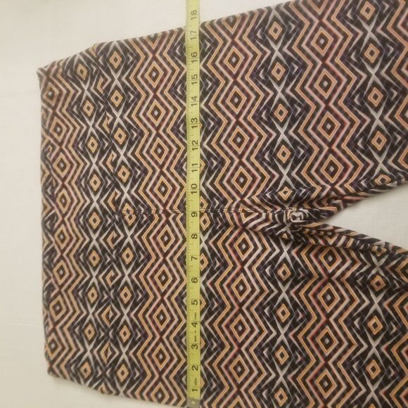 LuLaRoe Purple, Red and Yellow Zigzag Kaleidoscope Print Athleisure Leggings TC - Picture 7 of 12